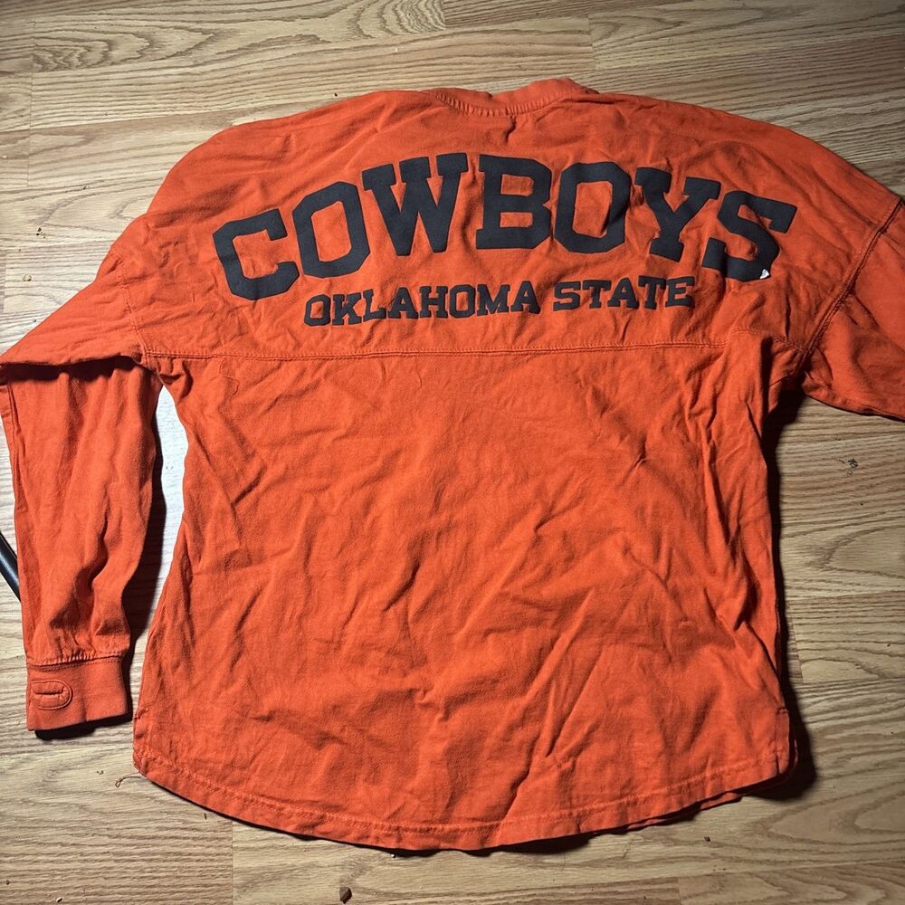 Oklahoma State Pokes Spirit Jersey Long Sleeve T Shirt Adult Small Orange